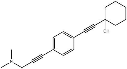 1-[[p-[3-(Dimethylamino)-1-propynyl]phenyl]ethynyl]-1-cyclohexanol Struktur