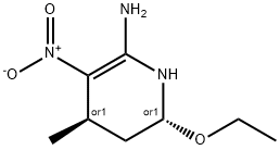 2-Pyridinamine,6-ethoxy-1,4,5,6-tetrahydro-4-methyl-3-nitro-,trans-(9CI) Struktur