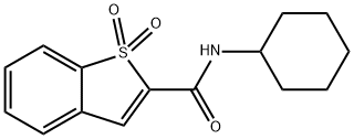 Benzobthiophene-2-carboxamide, N-cyclohexyl-, 1,1-dioxide Struktur