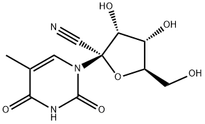 1-(1'-cyanoribofuranosyl)thymine Struktur