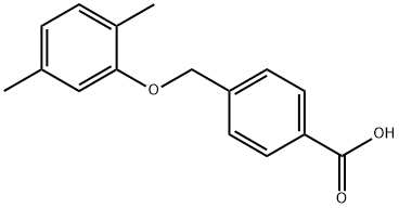 4-(2,5-dimethylphenoxymethyl)benzoic acid Struktur