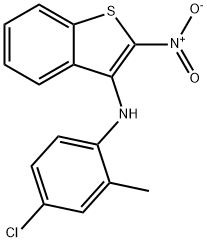 N-(4-chloro-2-methyl-phenyl)-2-nitro-benzothiophen-3-amine Struktur