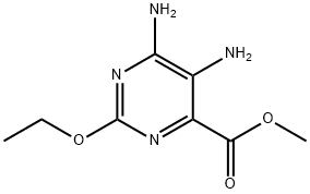 4-Pyrimidinecarboxylicacid,5,6-diamino-2-ethoxy-,methylester(9CI) Struktur