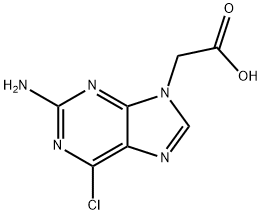 2-AMINO-6-CHLORO-9H-PURINE-9-ACETIC ACID Struktur