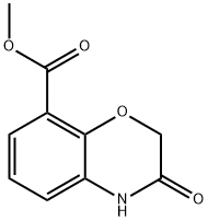 METHYL 3-OXO-3,4-DIHYDRO-2H-BENZO[B][1,4]OXAZINE-8-CARBOXYLATE Struktur