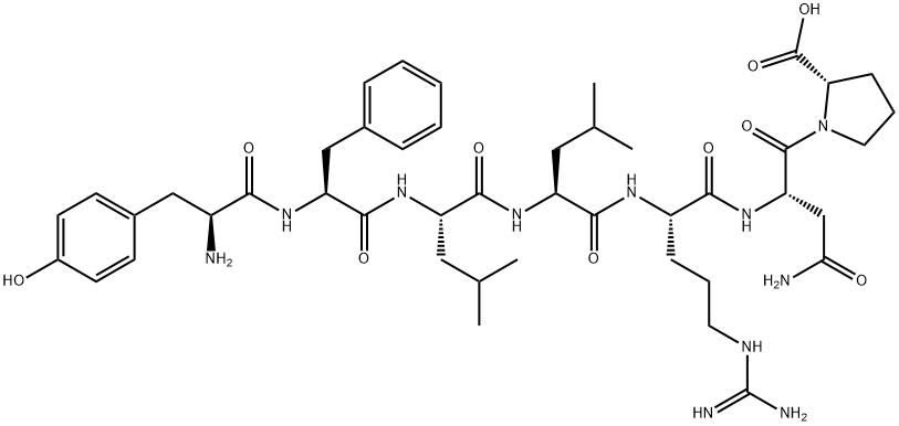 H-TYR-PHE-LEU-LEU-ARG-ASN-PRO-OH Structure