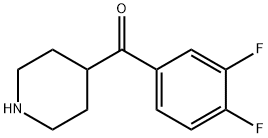 (3,4-DIFLUORO-PHENYL)-PIPERIDIN-4-YL-METHANONE
 Struktur