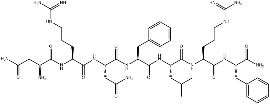 H-ASN-ARG-ASN-PHE-LEU-ARG-PHE-NH2 Struktur