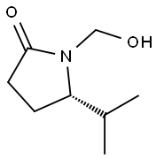 2-Pyrrolidinone,1-(hydroxymethyl)-5-(1-methylethyl)-,(S)-(9CI) Struktur