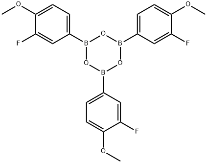 3-Fluoro-4-methoxyphenyl boronic acid anhydride Struktur