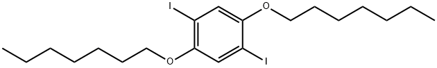 1,4-DIIODO-2,5-BIS(HEPTYLOXY)BENZENE Struktur