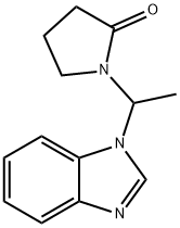 1-(2-Oxopyrrolidin-1-yl)-1-(benzimidazol-1-yl)ethane Struktur