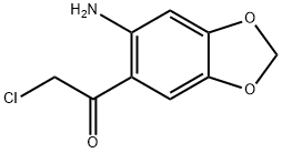 Ethanone, 1-(6-amino-1,3-benzodioxol-5-yl)-2-chloro- (9CI) Struktur