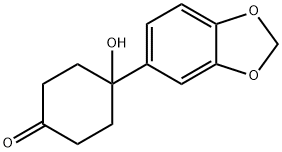 4-Benzo[1,3]dioxol-5-yl-4-hydroxycyclohexanone Struktur