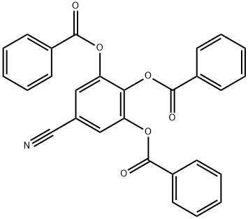 Benzonitrile, 3,4,5-tris(benzoyloxy)- Struktur