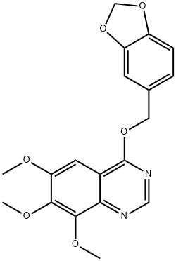 4-(1,3-BENZODIOXOL-5-YLMETHOXY)-6,7,8-TRIMETHOXY-QUINAZOLINE Struktur