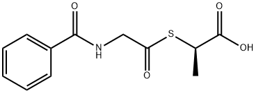 R-1-(Carboxyethyl)-N-benzoylthiolglycinate Struktur