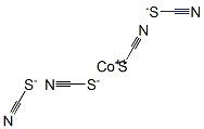 cobalt(II) tetrathiocyanate Struktur