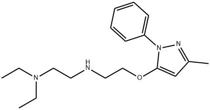 N,N-Diethyl-N'-[2-(3-methyl-1-phenyl-1H-pyrazol-5-yloxy)ethyl]ethylenediamine Struktur