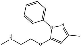 3-Methyl-5-[2-(methylamino)ethoxy]-1-phenyl-1H-pyrazole Struktur