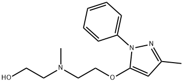 2-[Methyl[2-[(3-methyl-1-phenyl-1H-pyrazol-5-yl)oxy]ethyl]amino]ethanol Struktur