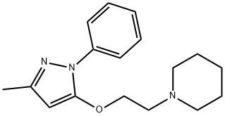 1-[2-[(3-Methyl-1-phenyl-1H-pyrazol-5-yl)oxy]ethyl]piperidine Struktur