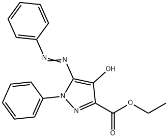 ethyl 4-hydroxy-1-phenyl-5-(phenylazo)-1H-pyrazole-3-carboxylate Struktur