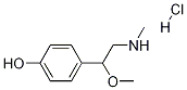 (+/-)-p-[1-Methoxy-2-(methylamino)ethyl]phenol hydrochloride Struktur