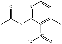 N-(4-methyl-3-nitropyridin-2-yl)acetamide Struktur