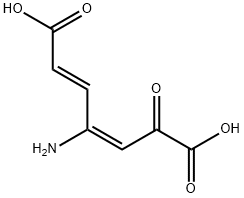 4-amino-2-oxo-3,5-heptadienedioic acid Struktur