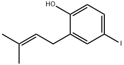 4-IODO-2-(3-METHYL-2-BUTENYL)-PHENOL Struktur