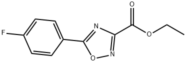 3-(ethoxycarbonyl)-5-(4'-fluorophenyl)-1,2,4-oxadiazole Struktur