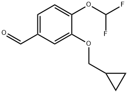 4-(DIFLUOROMETHOXY)-3-(CYCLOPROPYLMETHOXY)-BENZALDEHYDE Structure