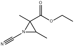 2-Aziridinecarboxylicacid,1-cyano-2,3-dimethyl-,ethylester(9CI) Struktur