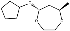 1,4-Dioxepane,5-(cyclopentyloxy)-7-methyl-,trans-(9CI) Struktur