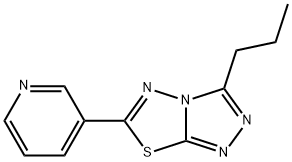 3-propyl-6-(3-pyridinyl)[1,2,4]triazolo[3,4-b][1,3,4]thiadiazole Struktur