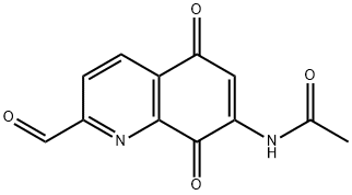 N-(2-FORMYL-5,8-DIOXO-5,8-DIHYDROQUINOLIN-7-YL)ACETAMIDE Struktur