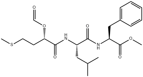 2-(formyloxy)-4-(methylthio)butyryl-leucyl-phenylalanine methyl ester Struktur