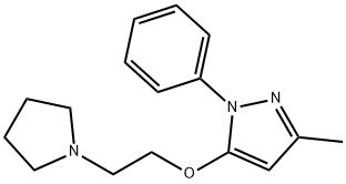 3-Methyl-1-phenyl-5-[2-(1-pyrrolidinyl)ethoxy]-1H-pyrazole Struktur