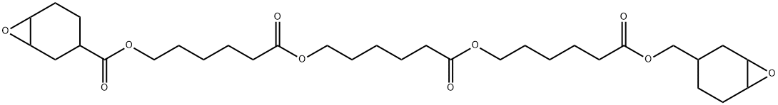 7-Oxabicyclo[4.1.0]heptane-3-carboxylic acid 6-[[6-[[6-(7-oxabicyclo[4.1.0]hept-3-ylmethoxy)-6-oxohexyl]oxy]-6-oxohexyl]oxy]-6-oxohexyl ester Struktur