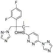 2-(2,4-Difluorophenyl)-3-methyl-1-(1H-1,2,4-triazol-1-yl)-3-(6-(1H-1,2,4-triazol-1-yl)pyridazin- 3-ylthio)butan-2-ol Struktur