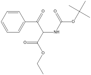 2-TERT-BUTOXYCARBONYLAMINO-3-OXO-3-PHENYL-PROPIONIC ACID ETHYL ESTER Struktur