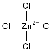 Zincate(2-), tetrachloro-, (T-4)- Struktur