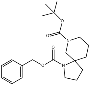 1-benzyl 7-tert-butyl 1,7-diazaspiro[4.5]decane-1,7-dicarboxylate Struktur