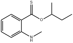 2-(Methylamino)benzenethiocarboxylic acid S-butyl ester Struktur