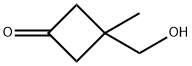 3-(hydroxymethyl)-3-methylcyclobutan-1-one Struktur