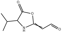 Acetaldehyde, [4-(1-methylethyl)-5-oxo-2-oxazolidinylidene]- (9CI) Struktur