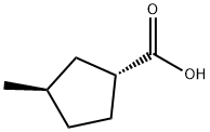 Cyclopentanecarboxylic acid, 3-methyl-, (1R-trans)- (9CI) Struktur