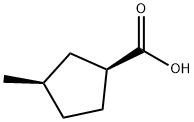 Cyclopentanecarboxylic acid, 3-methyl-, (1S-cis)- (9CI) Struktur