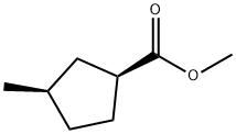 Cyclopentanecarboxylic acid, 3-methyl-, methyl ester, (1S-cis)- (9CI) Struktur